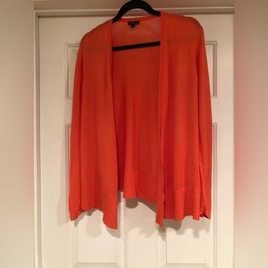 Ann Taylor Size L open cardigan in orange